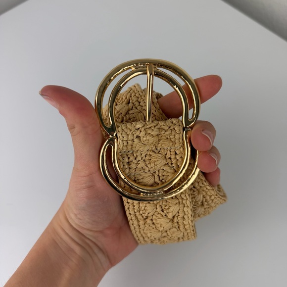 Sezane Selena Belt Natural Raffia No-Hole - Picture 8 of 15